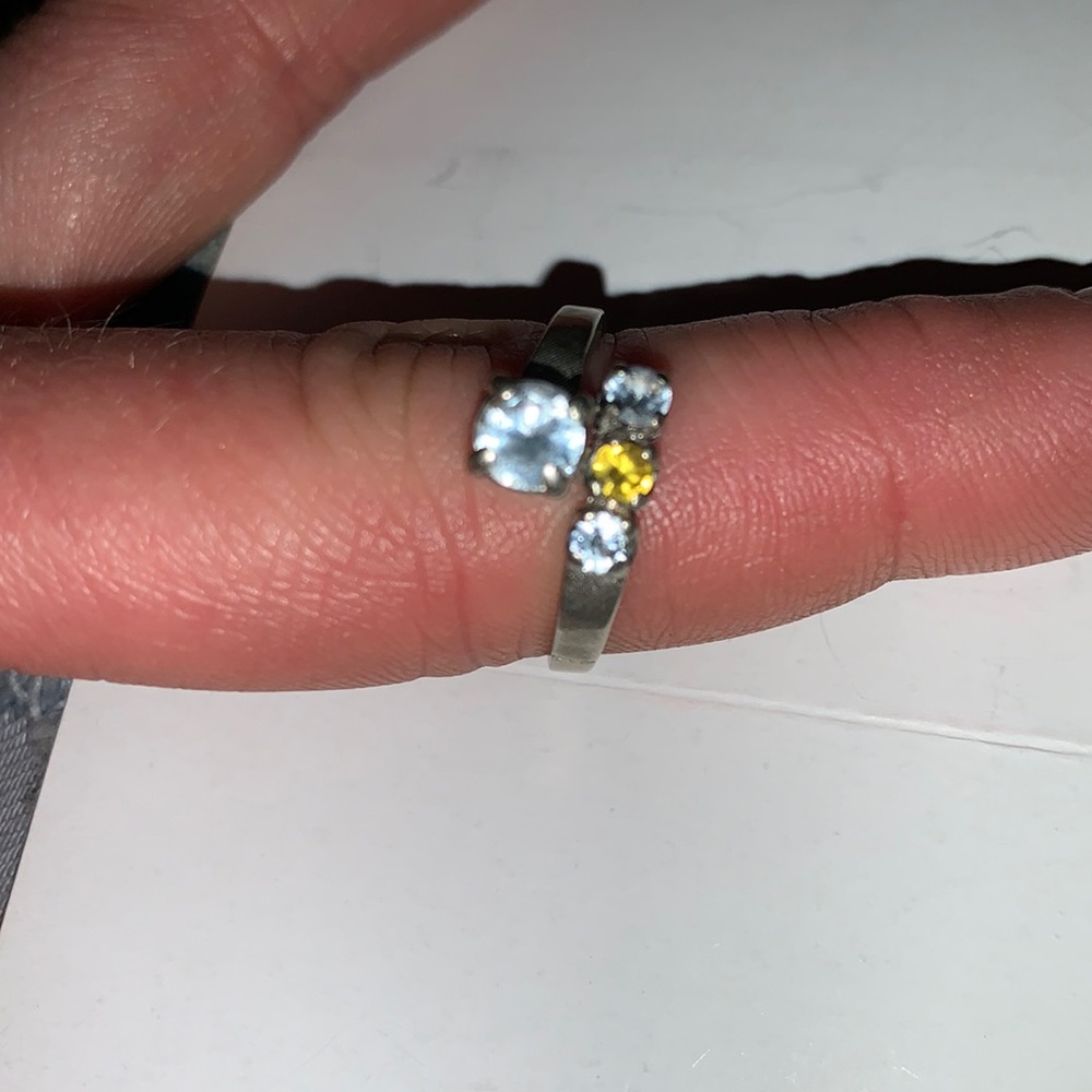 10k birthstone mother  and children ring march and November
